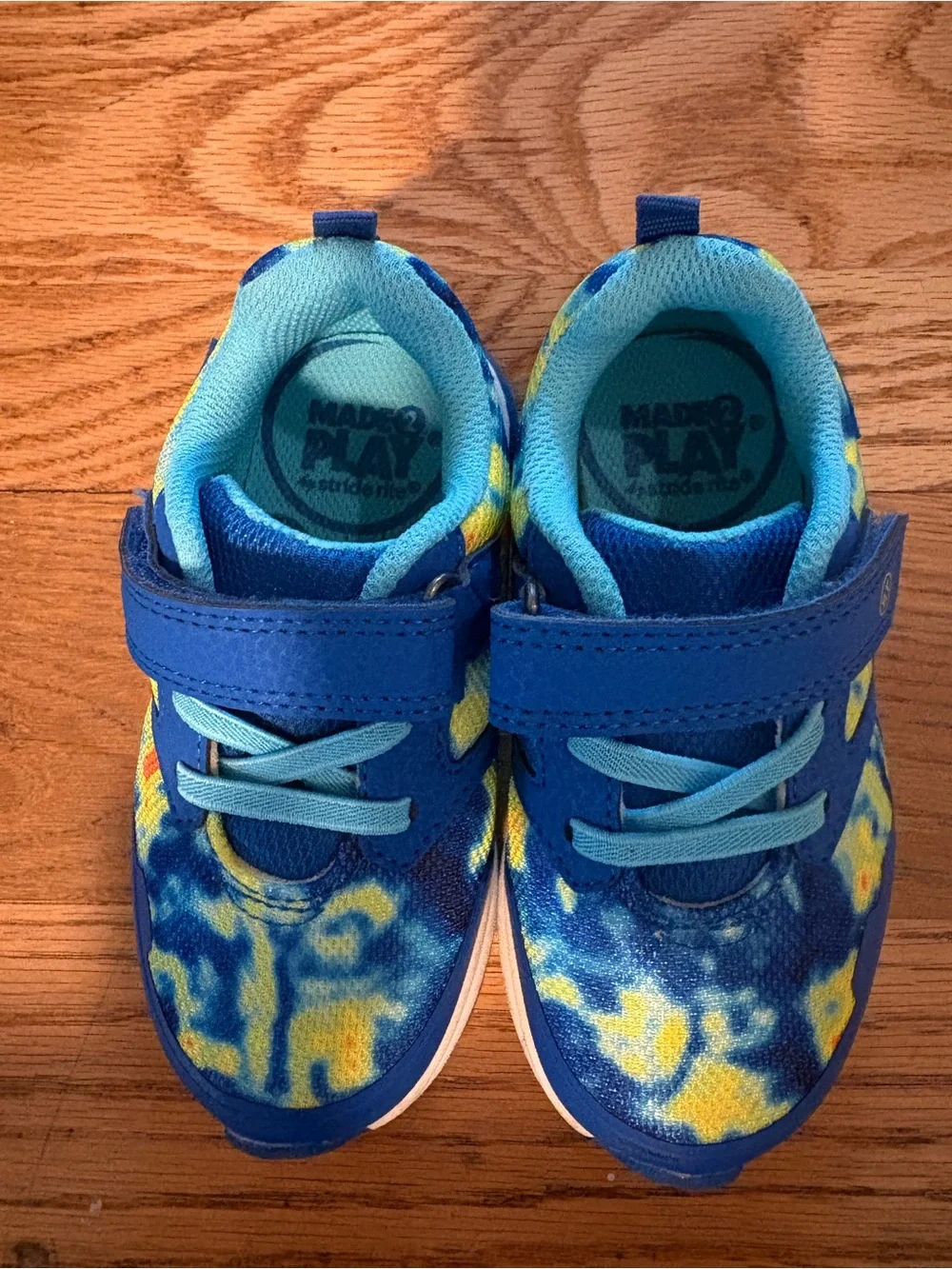 Stride Rite Blue and Yellow Kids Sneakers